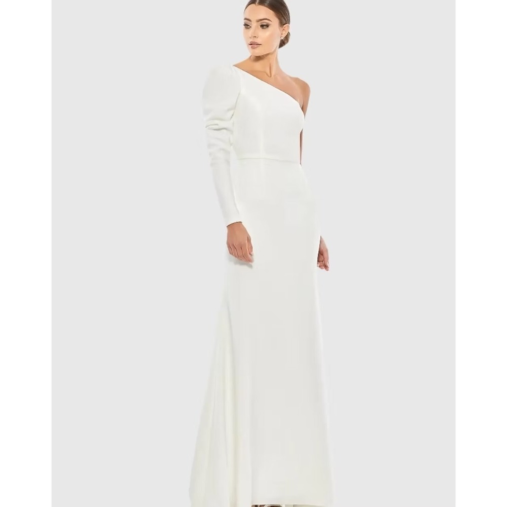 NWT Mac Duggal Juliet Sleeve Asymmetrical Dress / Size 2/ MSRP $398!! / ELEGENT